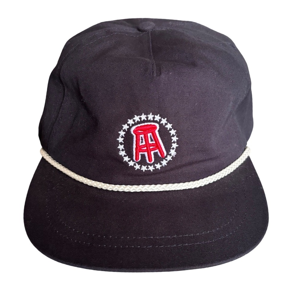 Imperial Barstool Sports Stool Stars Rope Hat Navy Blue Leather Strap Golf Cap